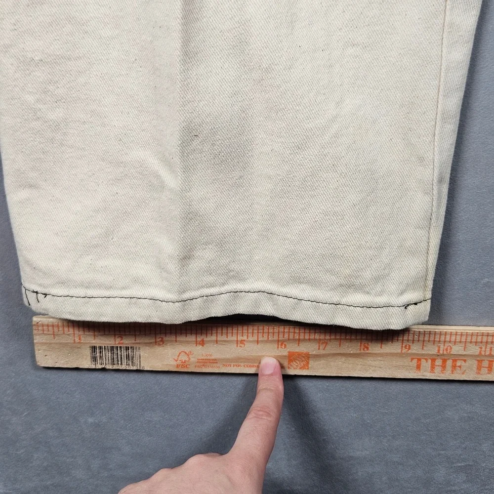 Vintage Garment Stage Jeans Mens 34 (Actual 31x29) Off-White Loose Baggy USA 90s
